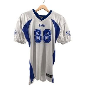 Game Gear Rams‎ Football Jersey 88 White Blue Mesh Mens Large Made in USA